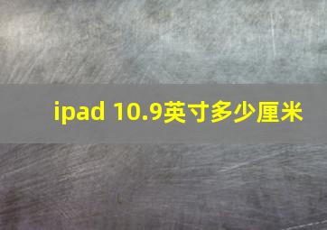 ipad 10.9英寸多少厘米